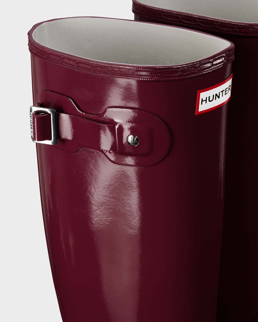 Hunter Original Gloss Tall Rain Boots - Shop Womens Claret/Red - MXVDCE864